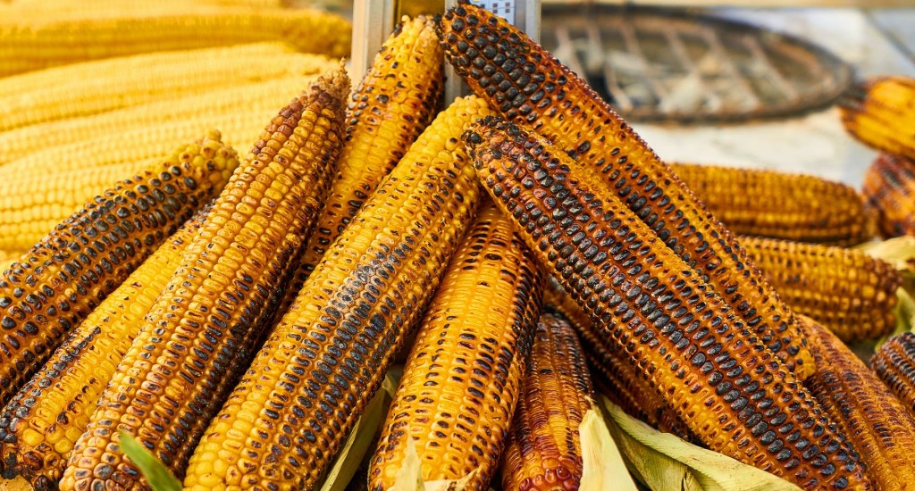 pile of roasted corn
