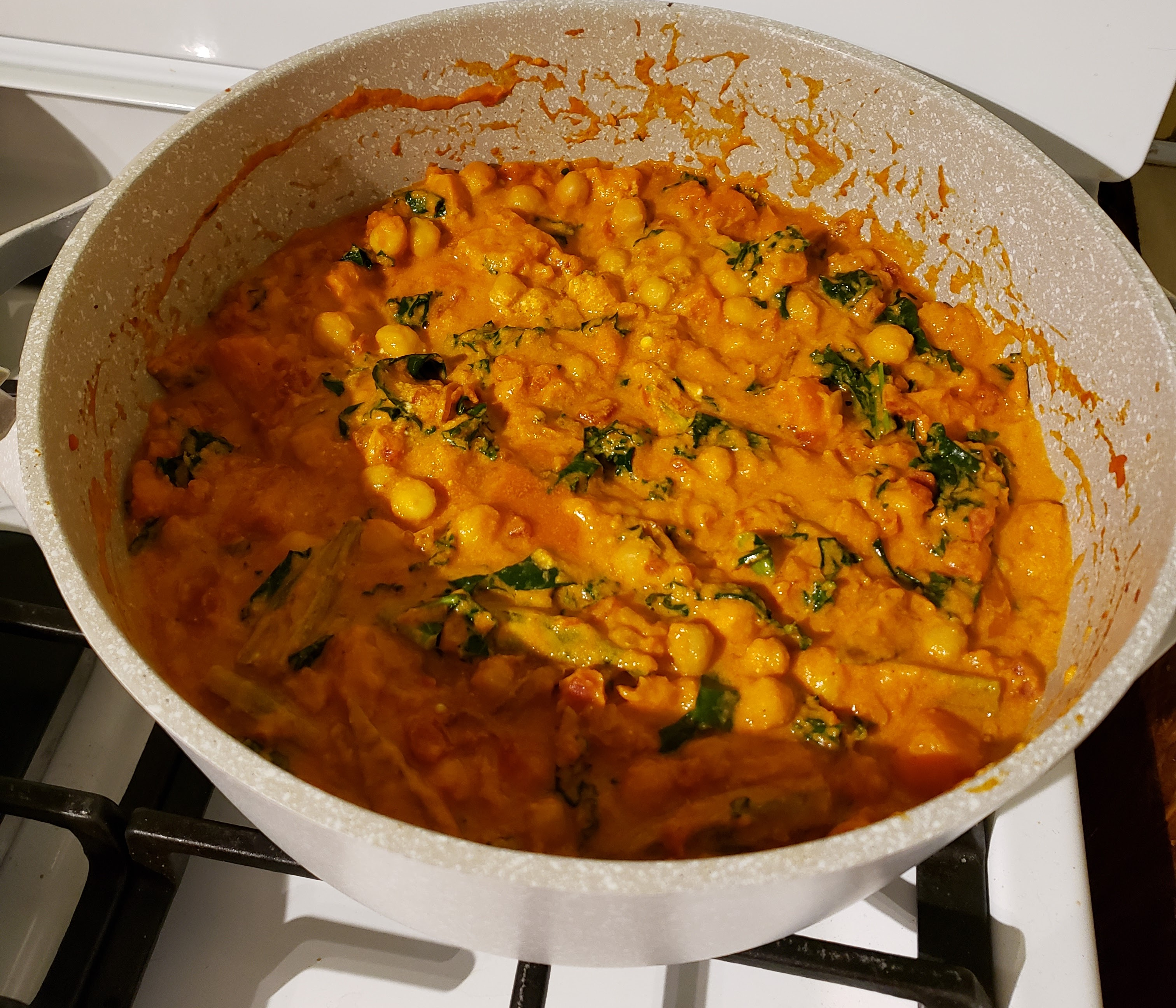 dutch oven filled with curry