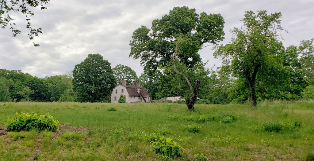the old manse in the distance
