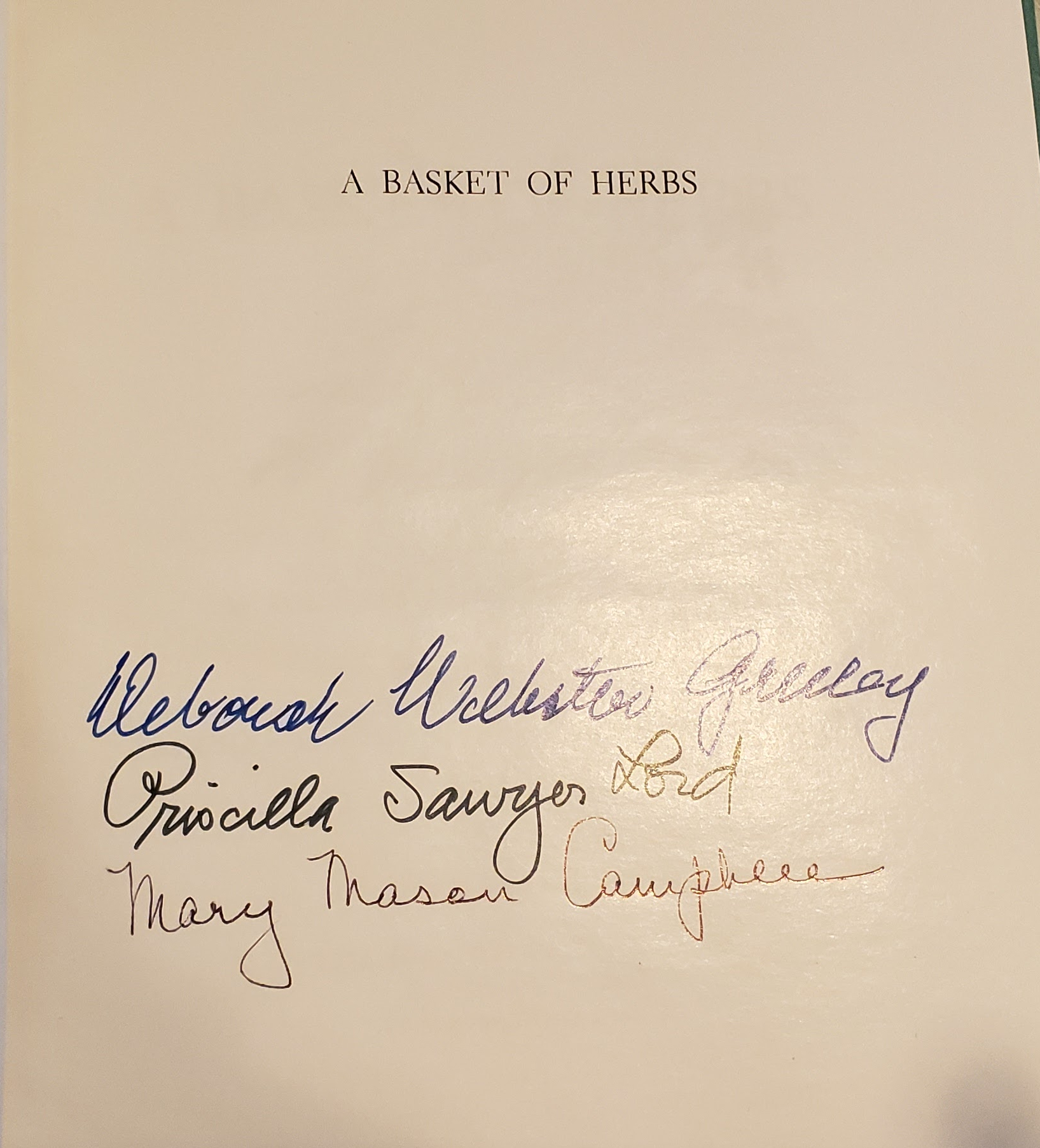 Book editors' signatures