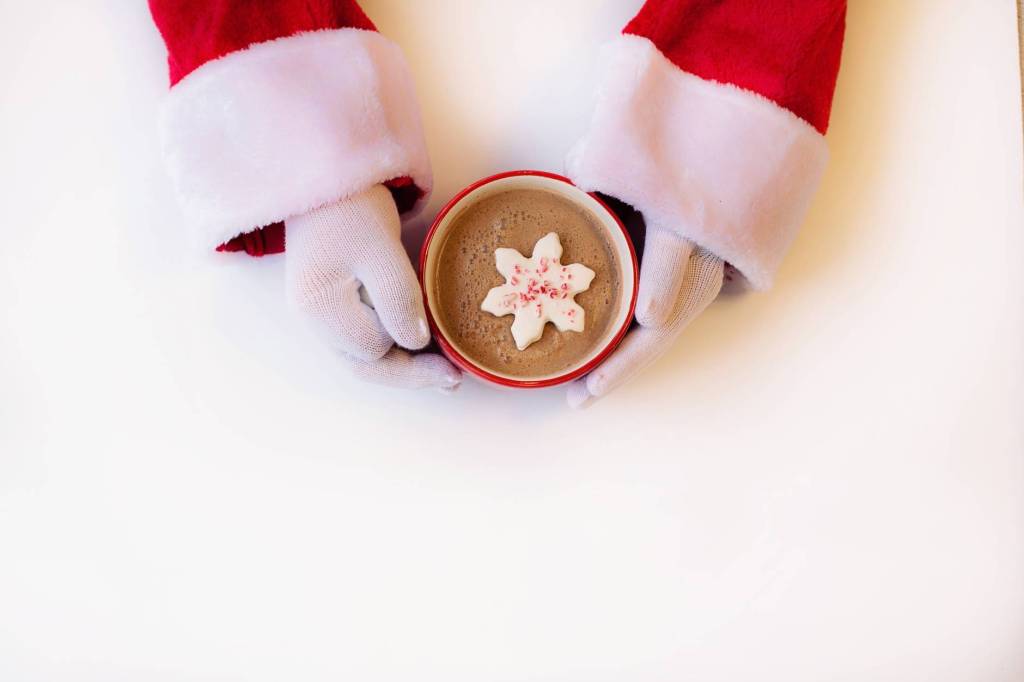 a cup of cocoa from Santa