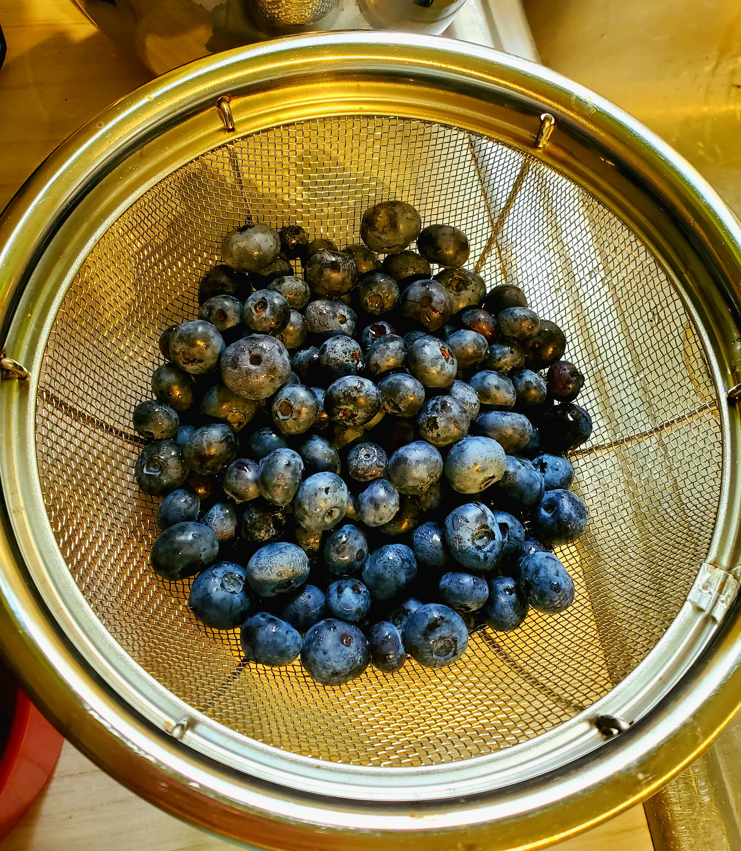Berries in a colander