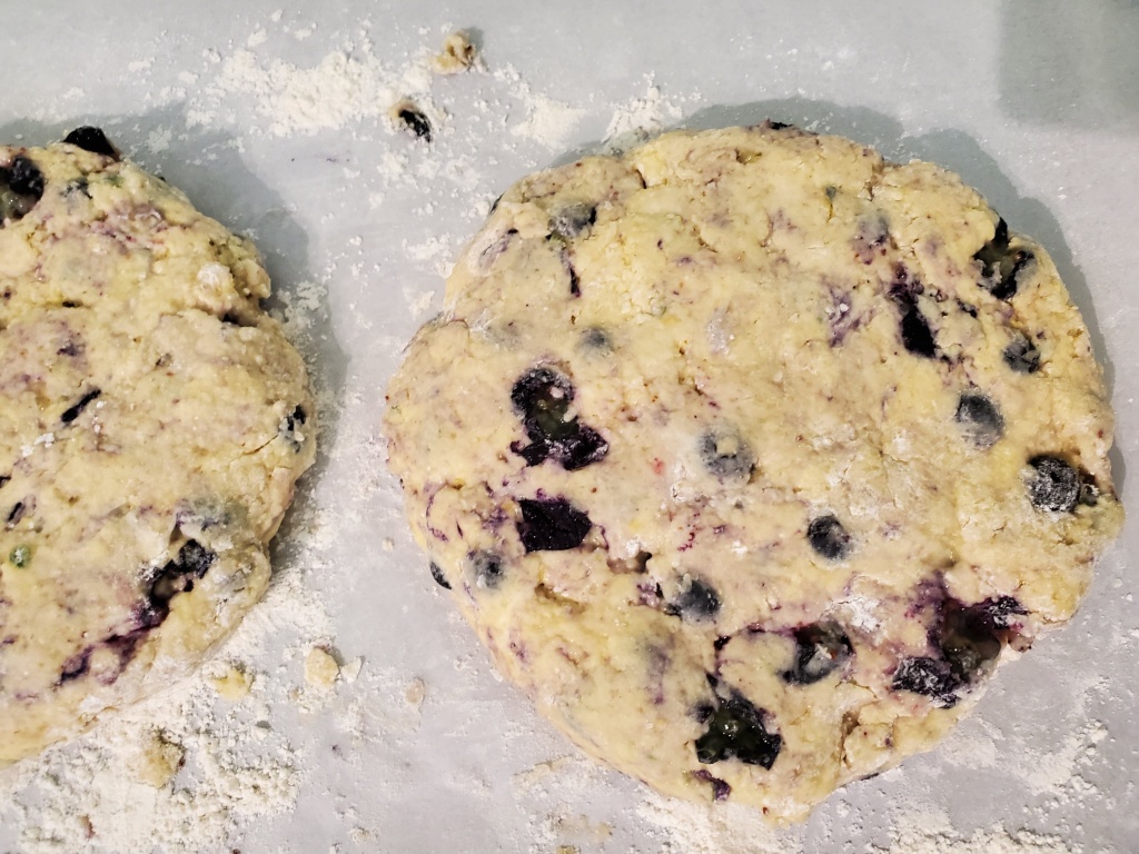 roughly shaped scone rounds