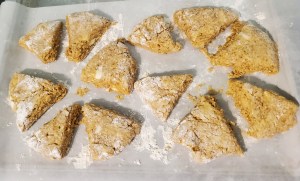 12 scones ready for the freezer