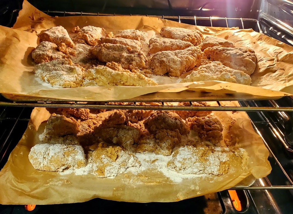 scones baking in the oven