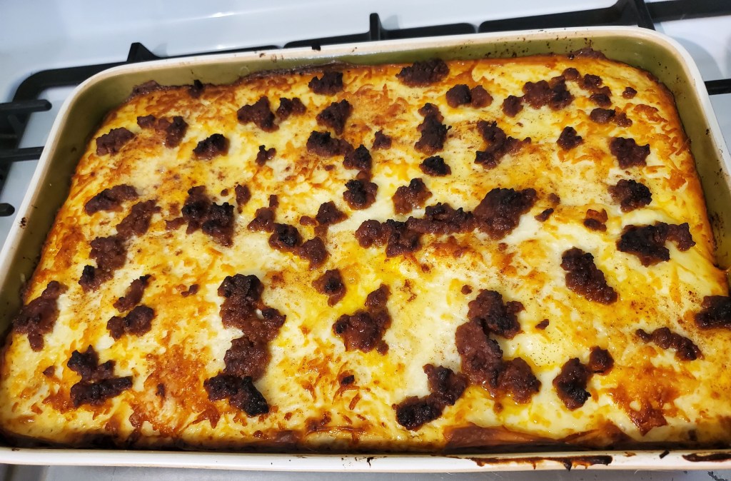 Finished pan of pastitsio
