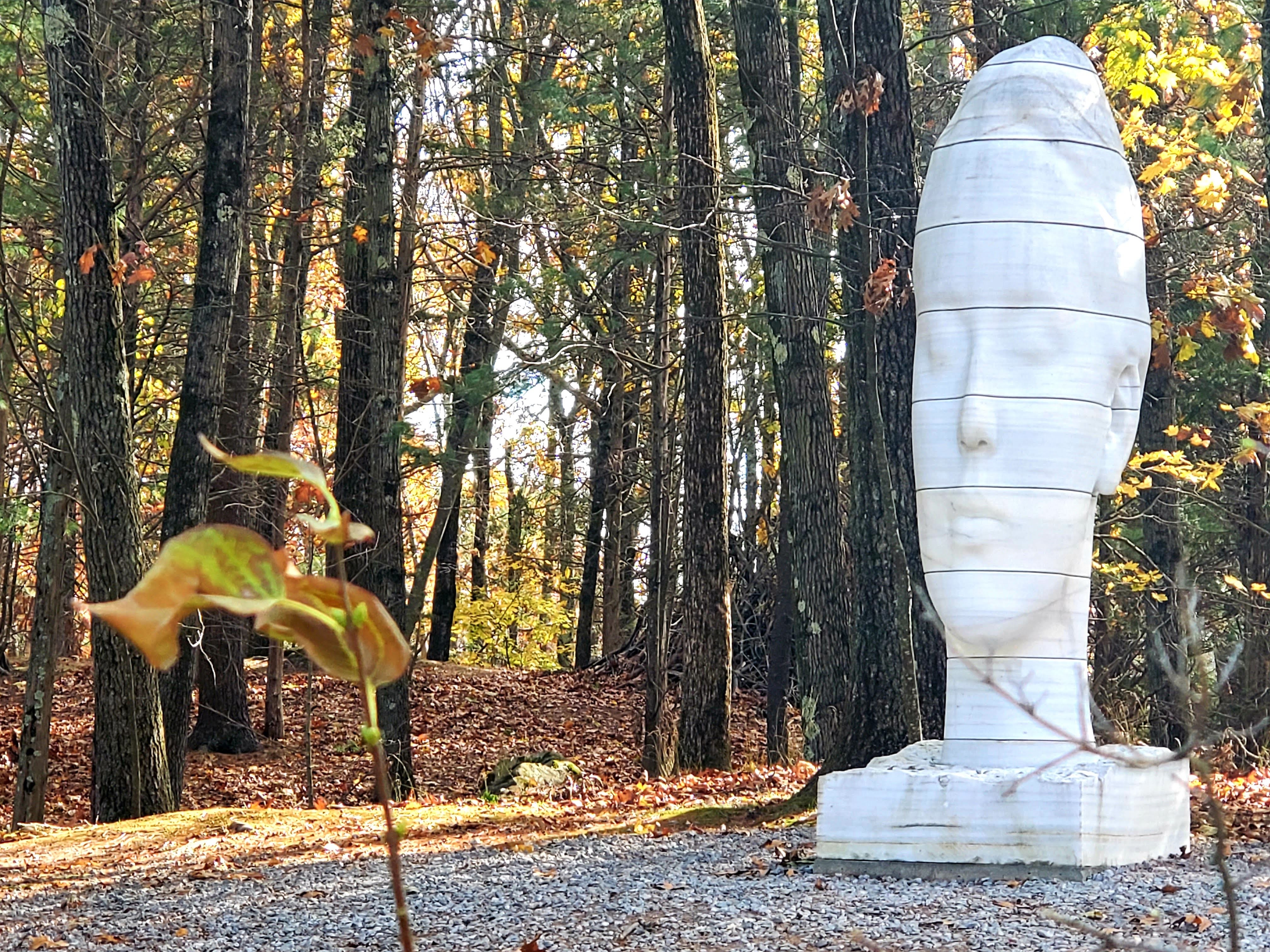 sculpture of woman's head