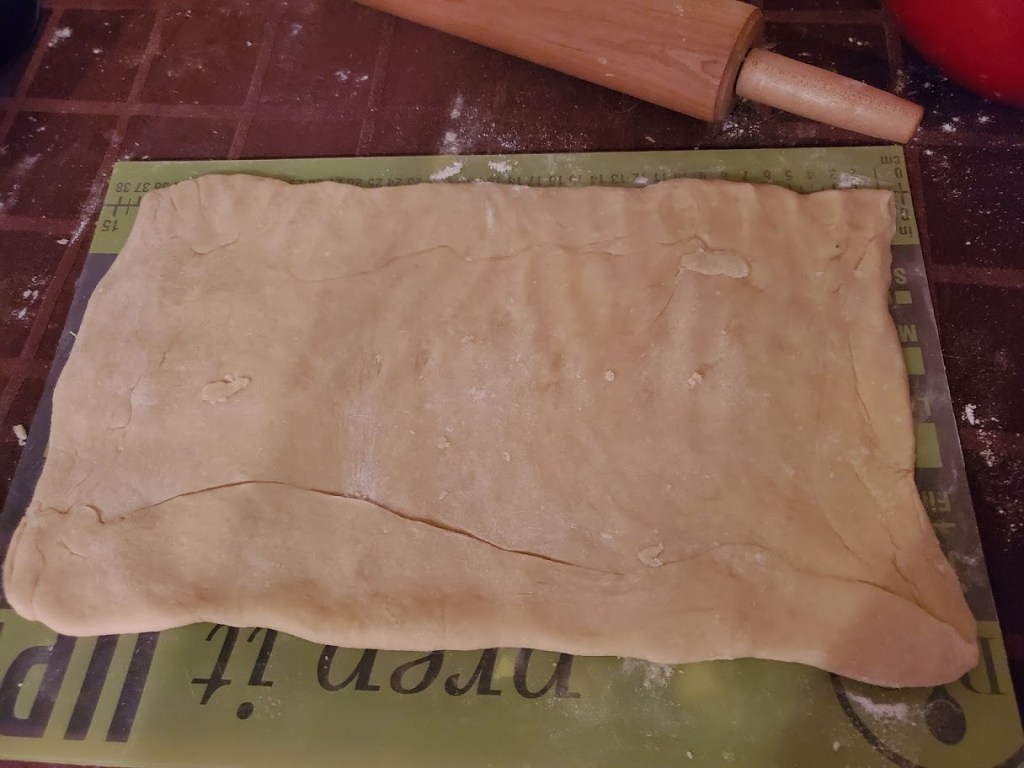 dough rolled into rectangle