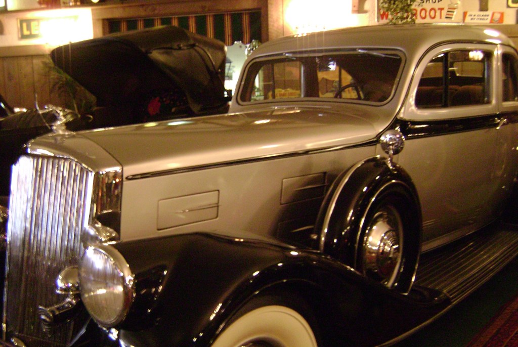 Antique mobster style car